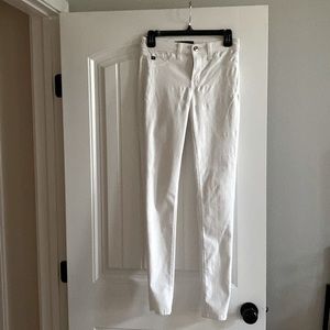 All white jeans